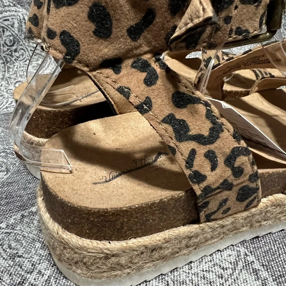 Universal Thread Tan Leopard Espadrille Sandals